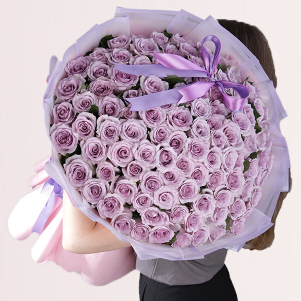 100 stems Purple Roses