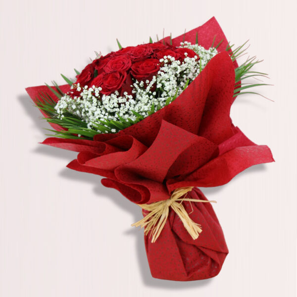 Romance of Red Rose with Ferrero Rocher Chocolate