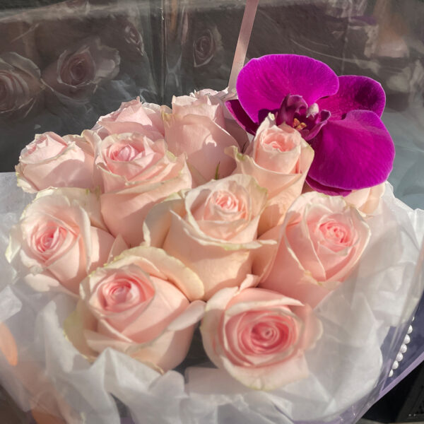 Orchid and Pink Rose Delight