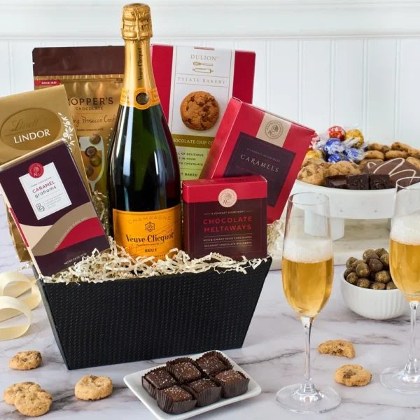 Champagne & Truffles Gift Basket - Veuve
