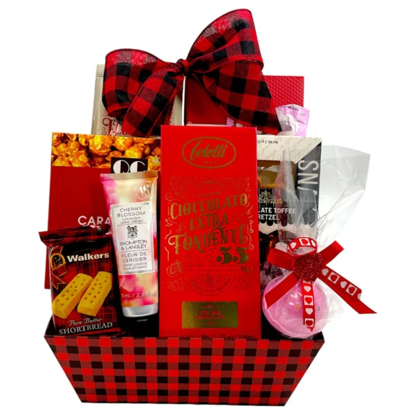 Cherry Blossom Indulgence: Valentine's Luxury Pamper Basket