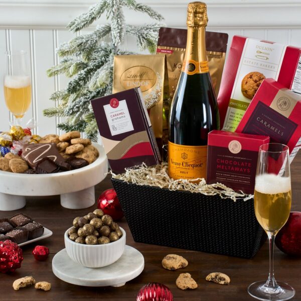 Christmas Champagne and Chocolate Gift Basket