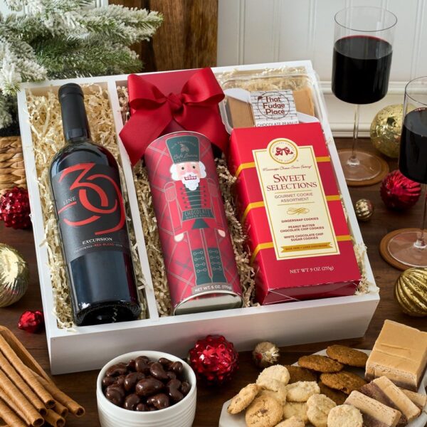Christmas Red Wine and Chocolate Gift