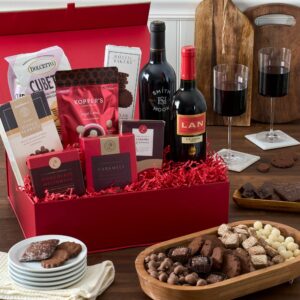 Curated Red Wine and Chocolate Gift Box