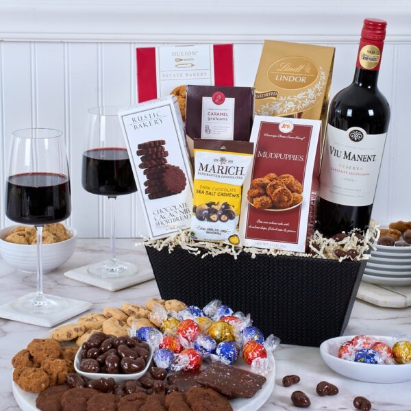 Red Wine & Dark Chocolate Gift Basket - Honig Napa Valley
